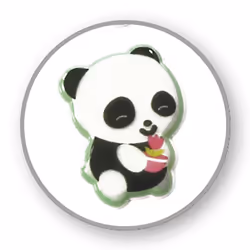 Clairefontaine Cooky, Sach 1 Pl 7,5X12Cm, Panda, 4 an(s), Plastique, Noir, Blanc