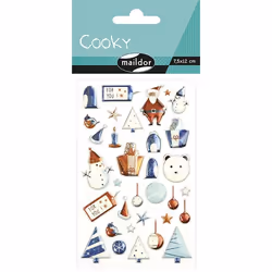 Clairefontaine Cooky, Sach 1 Pl 7,5X12Cm, Noël Enfant, Bleu