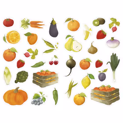 Clairefontaine Mimi Stick', Sach 12 Pl 21X16Cm, Fruits Et Légumes, 3 an(s), Papier, Multicolore