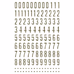 Clairefontaine Glitty, Sach 2 Pl 10,5X16Cm, Alphabet / Chiffres, Or, 6 an(s), Plastique, Or, 2 pièce(s)