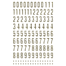 Clairefontaine Glitty, Sach 2 Pl 10,5X16Cm, Alphabet / Chiffres, Or