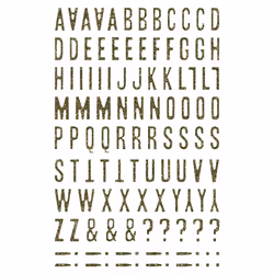 Clairefontaine Glitty, Sach 2 Pl 10,5X16Cm, Alphabet / Chiffres, Or