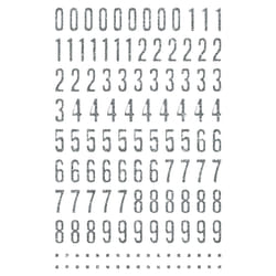 Clairefontaine Glitty, Sach 2 Pl 10,5X16Cm, Alphabet / Chiffres, Argent