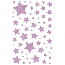 Clairefontaine Glitty, Sach 2 Pl 10,5X16Cm, Etoiles, Rose Pâle Et Or