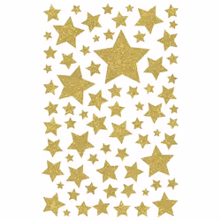 Clairefontaine Glitty, Sach 2 Pl 10,5X16Cm, Etoiles, Rose Pâle Et Or