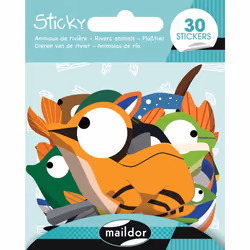 Clairefontaine Sticky, Animaux De La Rivière, 30 Gommettes, 3 an(s), Papier, Multicolore, 30 pièce(s)