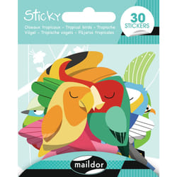 Clairefontaine Sticky, Oiseaux Tropicaux, 30 Gommettes