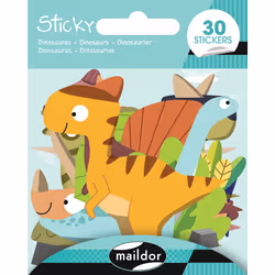 Clairefontaine Sticky, Dinosaures, 30 Gommettes, 3 an(s), Papier, Multicolore, 30 pièce(s)