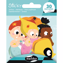 Clairefontaine Sticky, Sirènes, 30 Gommettes, 3 an(s), Papier, Multicolore, 30 pièce(s)