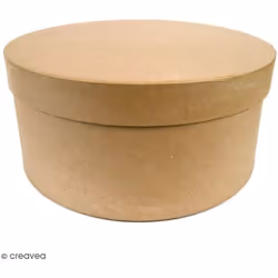 Boîtes Rondes Chapeau à décorer - DECOPATCH - 33 x 16 cm - Support à décorer