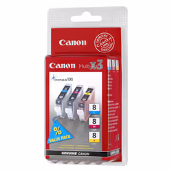 Canon CLI-8 C/M/Y, Encre à pigments, 3 pièce(s), Multi pack