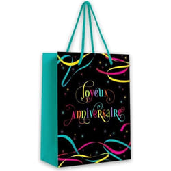 Sac cadeau - ANNIVERSAIRE - PM - Dimensions 23x10x18 cm