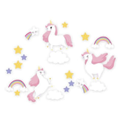 Décoration chambre denfant/ Pack de 3 planches adhésives sticker enfant motifs Licornes