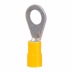 Cosses PVC jaune à anneau pré-isolée à sertir - Ø tête 15 x 8,3 mm - Section 4 - 6 mm² - Vendu par 50 - Klauke Cuivre étamé I ...
