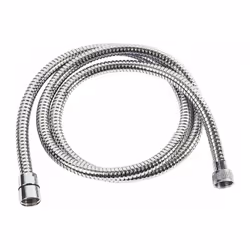 Flexible de douche laiton chromé Double agrafage Longueur : 2 m Raccordmeent FF 1/2' (15x21) Vendu par 1