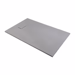 Receveur de douche extra-plat gris effet pierre, format 120x90 cm Ultra-léger et robuste grâce à sa conception en SMC Antidér ...