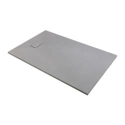 Receveur de douche extra-plat gris effet pierre Gaïa Odyssea 120 x 90 cm