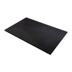 Receveur de douche extra-plat noir effet pierre Gaïa Odyssea - 120 x 90 cm