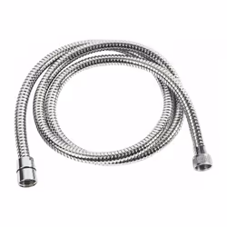 Flexible de douche chromé Double agrafage Longueur : 1,25 m Raccordmeent FF 1/2' (15x21) Norme NF Vendu par 1
