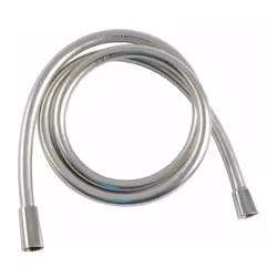 Flexible de douche PVC chromé Lisse Anti-torsion Longueur : 2 m Raccordmeent FF 1/2' (15x21) Vendu par 1