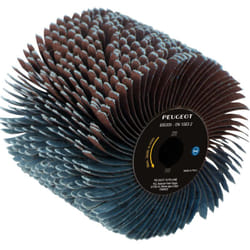 2 brosses à lanières abrasives  120x100mm GR40 - PEUGEOT OUTILLAGE - 800305