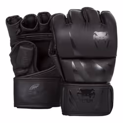 Venum Challenger MMA, Gants, Adulte, Noir, M, Crochet et fermeture de boucle, Avant