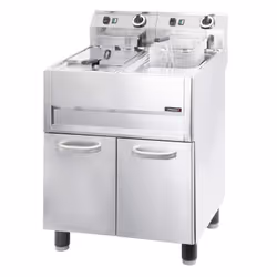 Casselin Friteuse électrique sur pieds, Friteuse, 26 L, 50 °C, 190 °C, Double, Acier inoxydable
