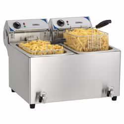 Casselin Friteuse électrique, Friteuse, 20 L, 60 °C, 190 °C, Double, Acier inoxydable