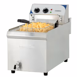 Casselin CFEV10TB, Friteuse, 10 L, 60 °C, 200 °C, Unique, Noir, Bleu, Acier inoxydable
