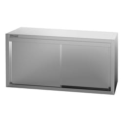 Armoire murale - Casselin - 1200 mm - Inox - 2 portes coulissantes - Gris