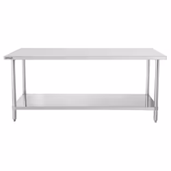 Table de travail inox 700 avec étagère 600 mm - Casselin