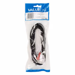 Valueline VLAP22200B30 câble audio 3 m 2 x RCA 3,5mm Noir, Rouge, Blanc