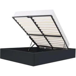 Lit coffre adulte 140 x 190 cm - Simili Noir - aucune
