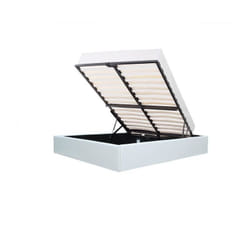 Eclipse Lit coffre adulte 160 x 200 cm - Simili Blanc - Sommier inclus