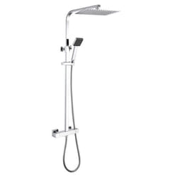 OCEANIC Colonne de douche - Mitigeur thermostatique - Pomme haute rectangle 30x20 cm - Chrome