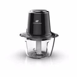 Mini hachoir - Coloris : Noir - Puissance : 220-240 V /50/60Hz - 350 W - Capacité : 1,2 L - Cruche en verre avec poignée - Co ...
