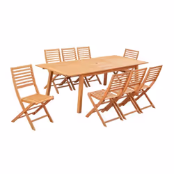 DESCRIPTION GÉNÉRALE Table de jardin extensible pour 8 à 10 personnes, dimensions 180-240 x 100 x H.75 cm, avec extension pap ...