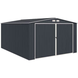 Abri de jardin / Garage en métal 182 m² - 380 x 480 x 232 - ORION Kit dancrage  2 portes coulissantes frontale 1 porte latérale