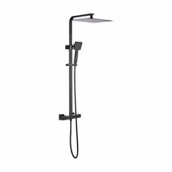 Oceanic Colonne de douche - Dimensions L.57 x l.30 x H. (82-127) cm - Pomme haute: orientable, extra plate, forme carrée 30x3 ...
