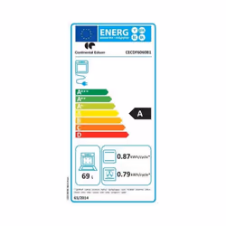Cuisiniere gaz CONTINENTAL EDISON CEDF6060B1 - 4 feux - noir - L60 xP60 x H90 cm