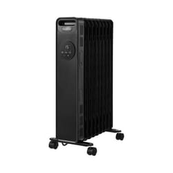 Oceanic - Radiateur electrique bain dhuile 2000W 3 puissances - Thermostat electronique - Telecommande - Mobile - Noir