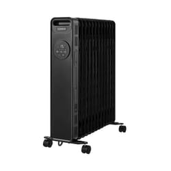 Oceanic - Radiateur electrique bain dhuile 2500W 3 puissances - Thermostat electronique - Telecommande - Mobile - Noir