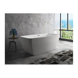 Les Tendances - oceanic Baignoire ilot Stella - L.160 x I.75 x H.60 cm - En acrylique - Bonde a clapet - Blanc