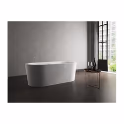 Oceanic Baignoire ilot autoportante - En acrylique véritable de qualité - Structure en acier inoxydable - Finition : brillant ...