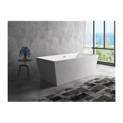 Les Tendances - oceanic Baignoire ilot Noa - L.170 x I.80 x H.59 cm - En acrylique - Bonde poussoir - Blanc - oceanic