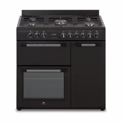 Cuisiniere piano gaz 3 fours electriques Continental Edison CECP903FB - 5 feux - Noir - Largeur 90 cm