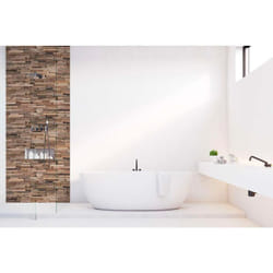 Roth - Panneau mural vipanel Rénovation rapide pour salle de bain, bois acajou mat 100 x 210 cm, ep. 3 mm