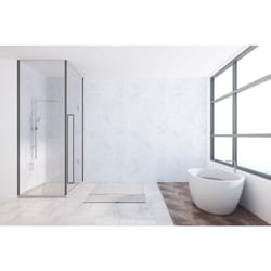 Roth - Panneau mural vipanel Rénovation rapide pour salle de bain, marbre blanc mat 100 x 210 cm, ep. 3 mm