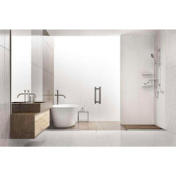 Roth - Panneau mural vipanel Rénovation rapide pour salle de bain, blanc mat perlé mat 100 x 210 cm, ep. 3 mm