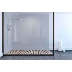 Roth - Panneau mural vipanel Rénovation rapide pour salle de bain, gris mat perlé 100 x 255 cm, ep. 3 mm